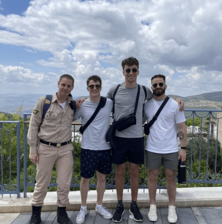 Elan Bibas and friends in Israel (Instagram // @ElanBibas)